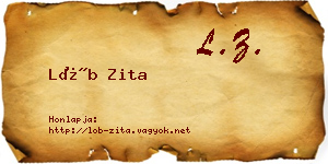 Löb Zita névjegykártya